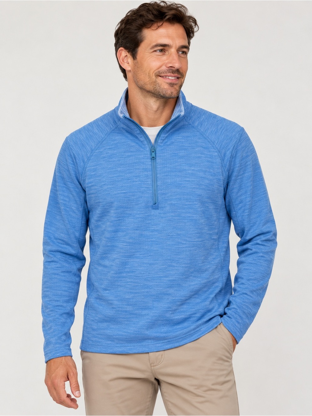 Vineyard Vines Men’s Medium Blue 1/4 Zip Performance Pullover 21x27